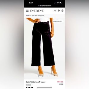 Evereve Beth wide leg trouser